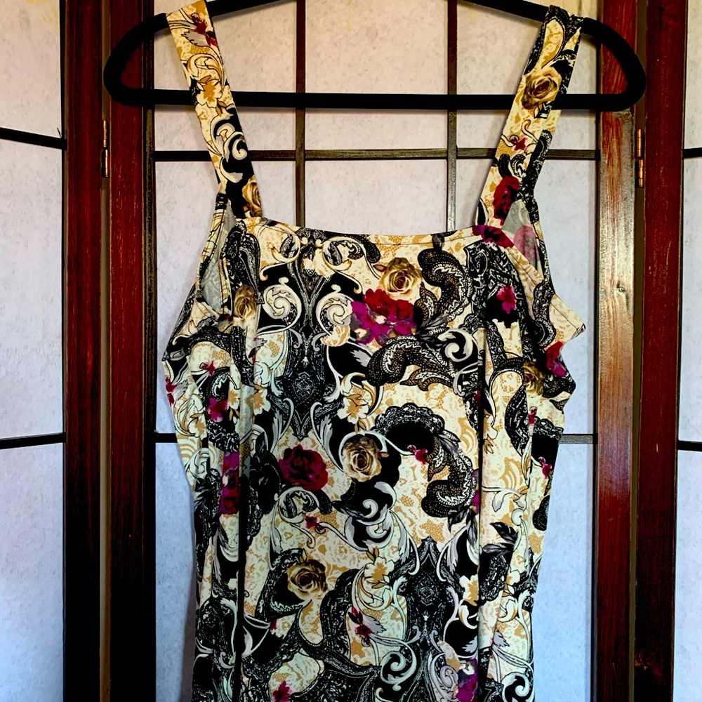 WHBM ruffle tank top